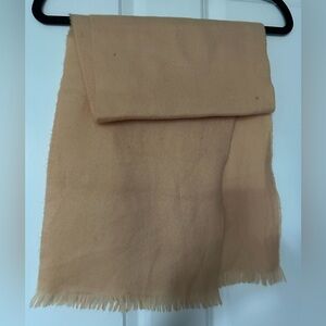 Vintage Beige Fringed Scarf